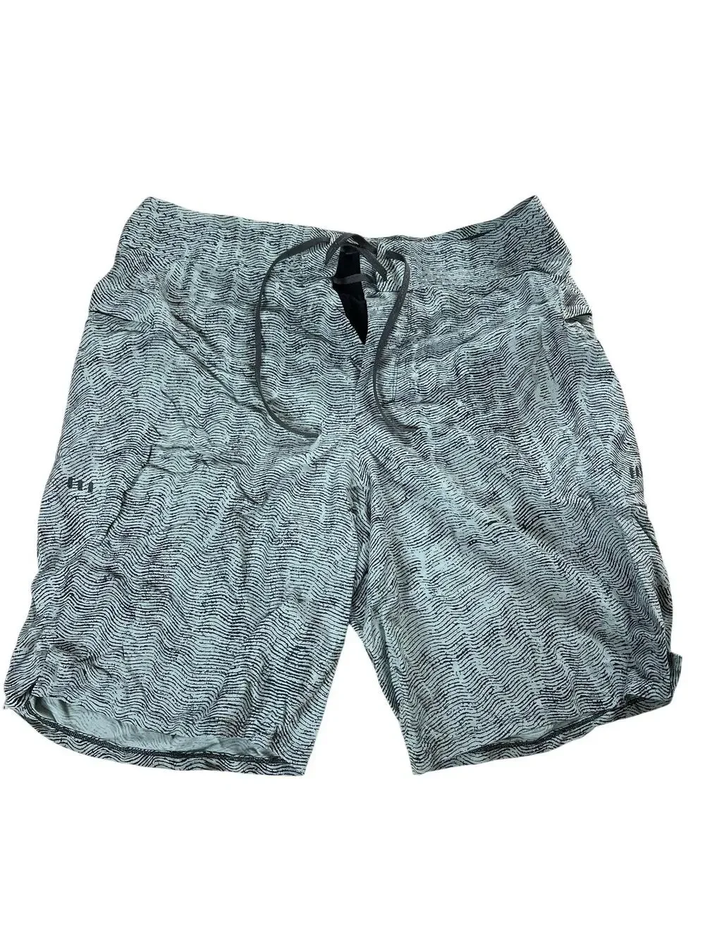 Lululemon Shorts Mens 33 Green Bermuda Microfiber Drawstring Elastic Pockets